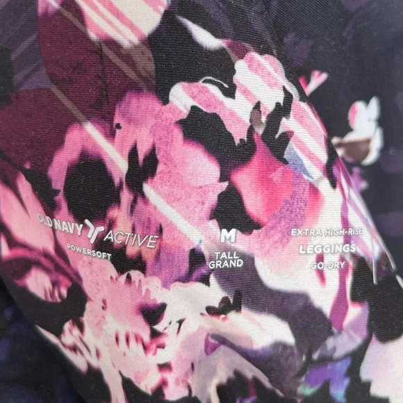 Old navy athletic extra-high rise leggings floral patterns size medium - Picture 4 of 7